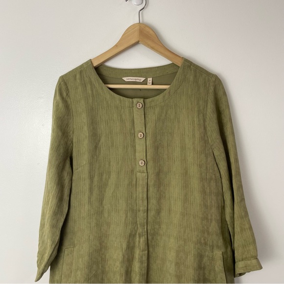 Soft Surroundings Linen Cotton Blend Marcellina Shirtdress Dress Size M 2DD60 - Picture 3 of 9